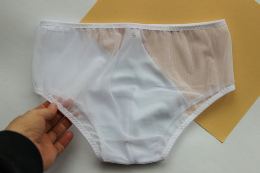 Men's panties mesh and floral print