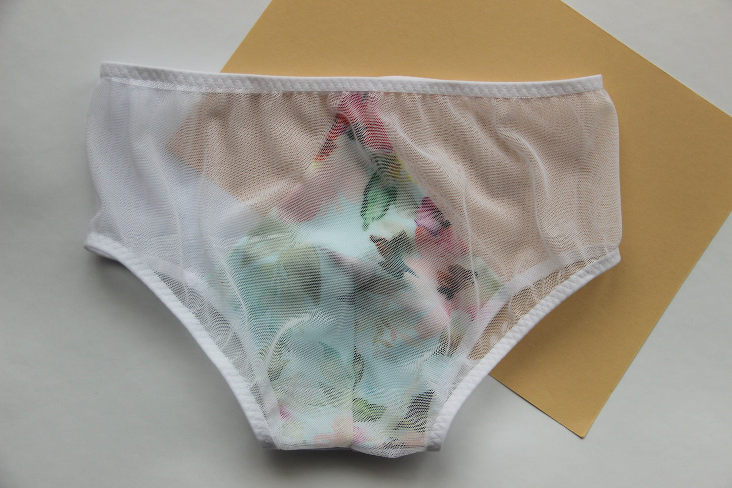 Men's panties mesh and floral print
