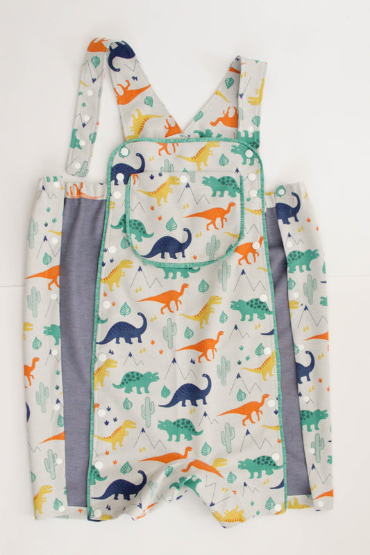 ABDL jumpsuit with straps Dino