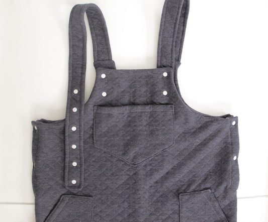 Adult jumpsuit with straps. Walking clothes for littles big boys.