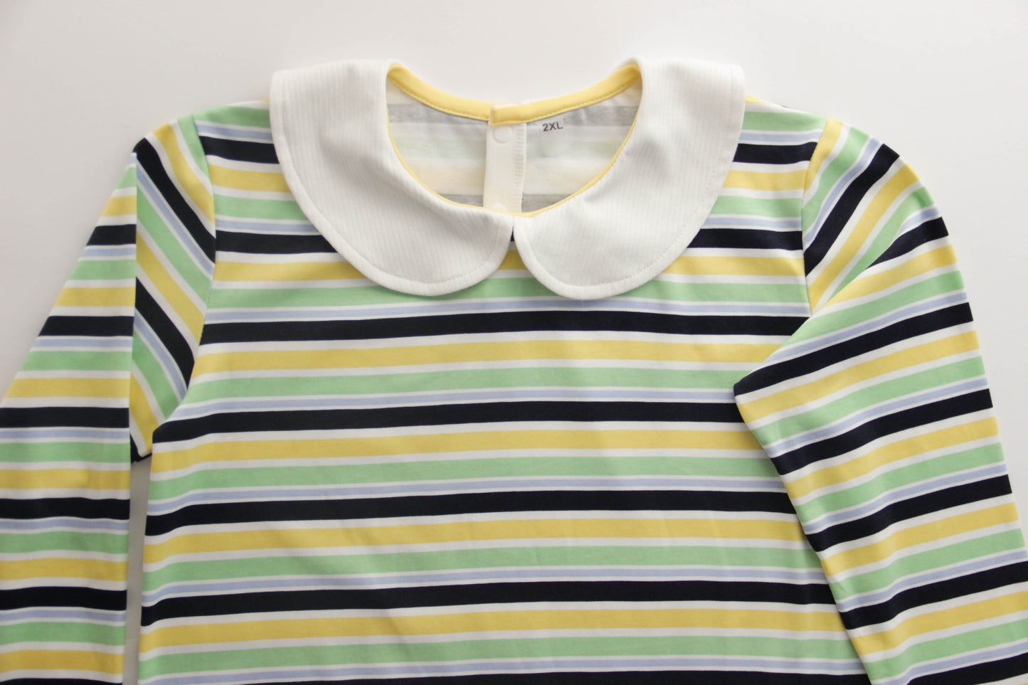 ABDL bodysuit with Peter Pan collar, green