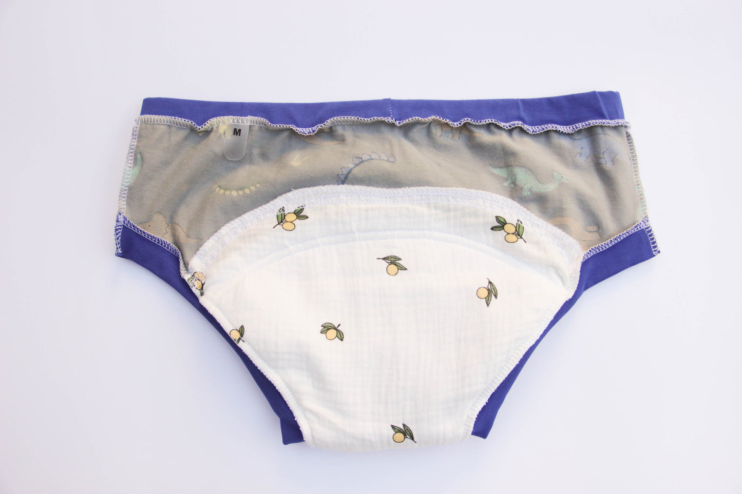 ABDL training pants for adult Dino on a gray background