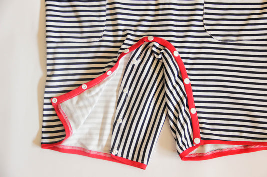 Striped ABDL retro romper