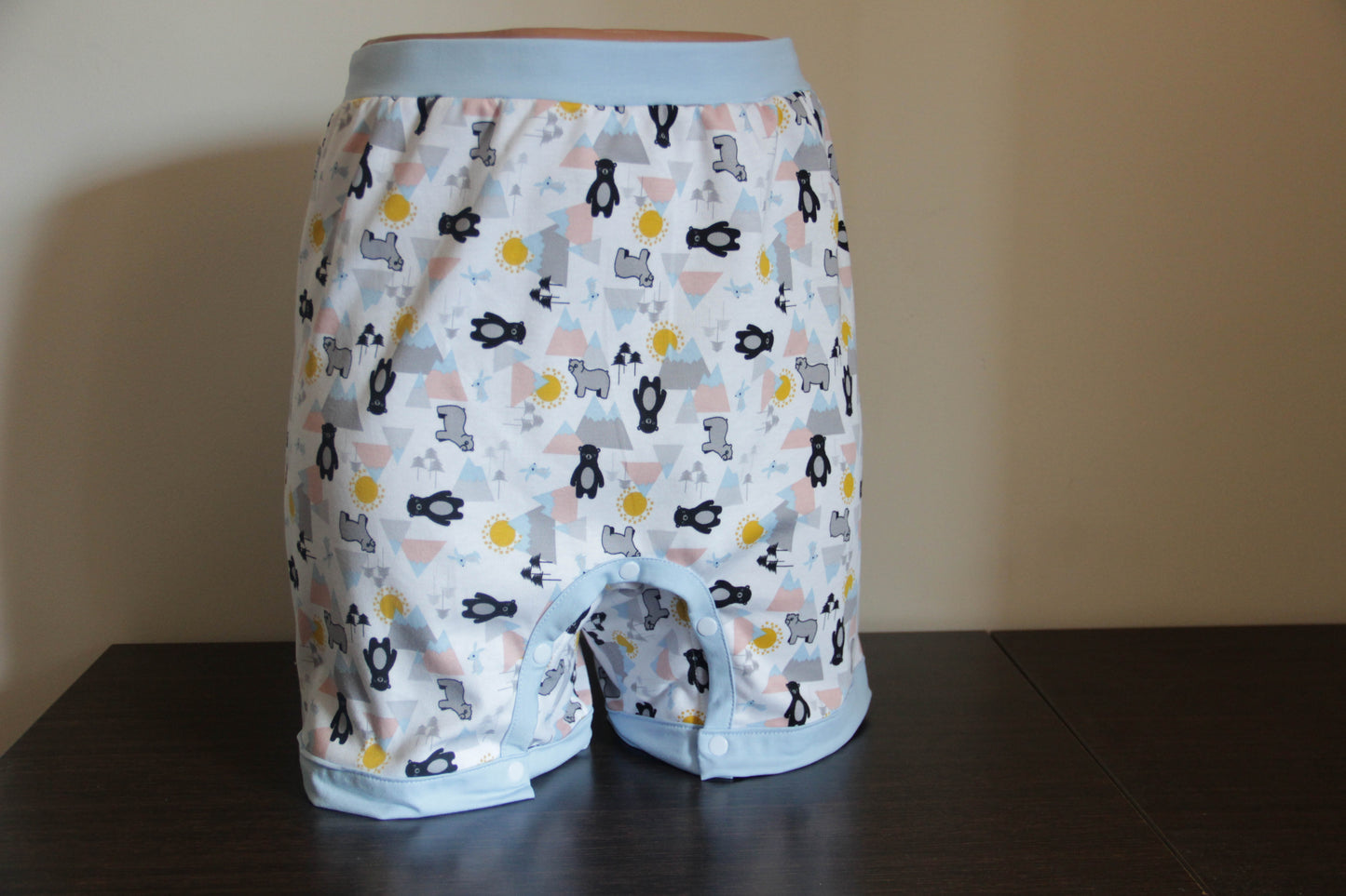 ABDL shorts Blue with access from below