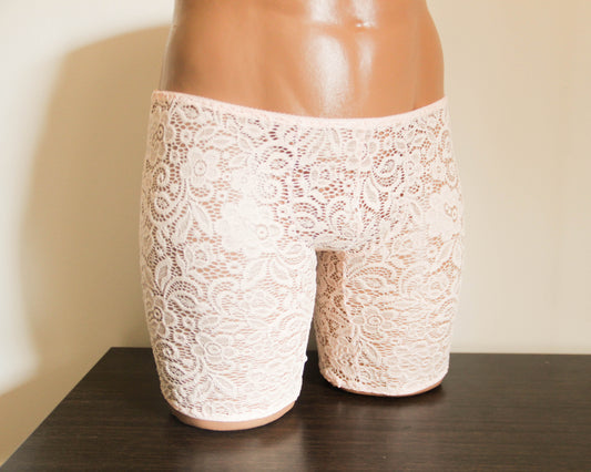 Pink Lace Boxers for Adult Men