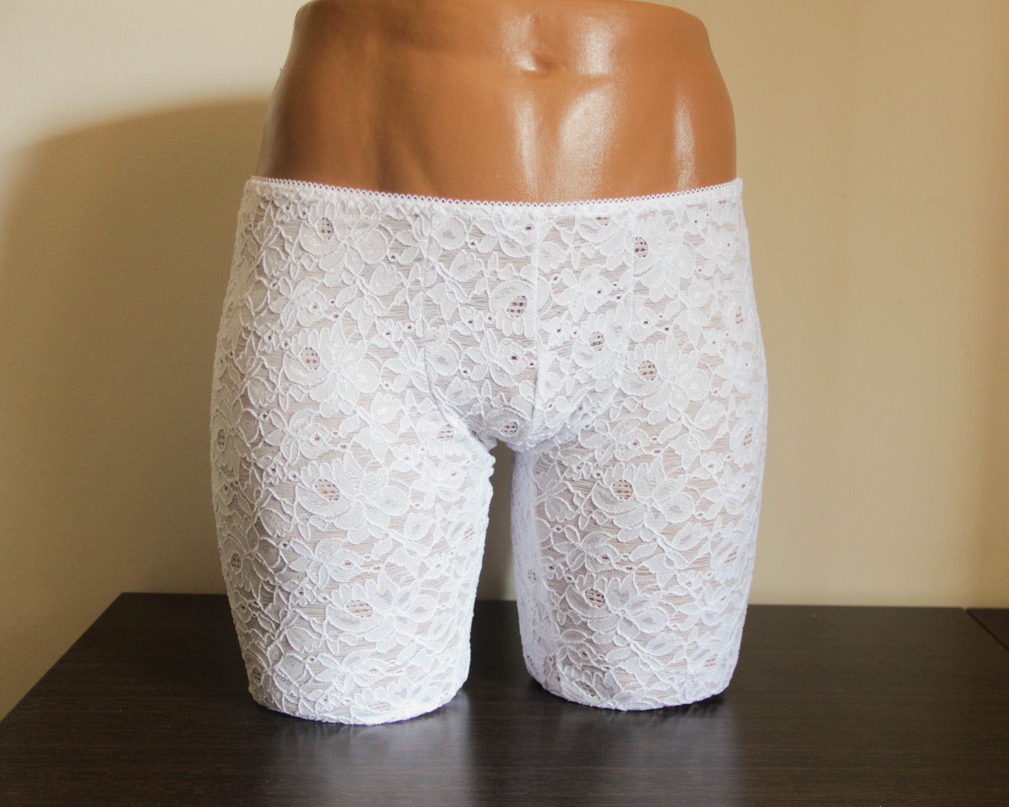 White Lace Boxers for Adult Men