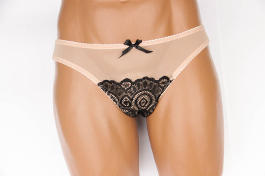 see through meshlace briefs for adult menside angle