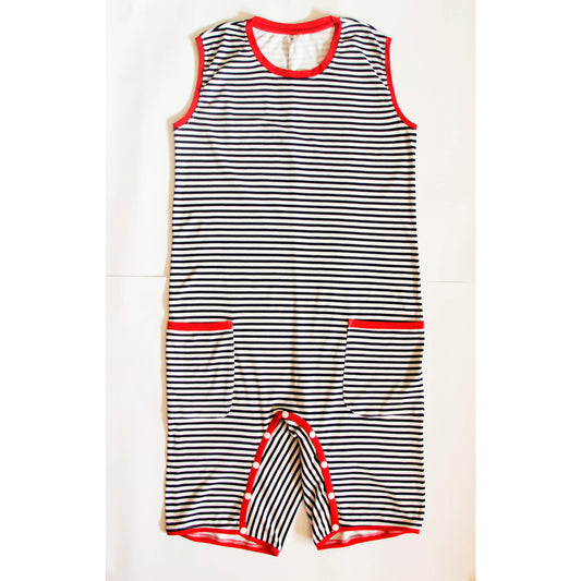 Striped ABDL retro romper