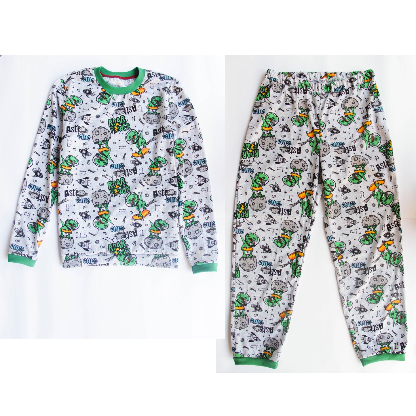 Dino pajama for diaper lovers. Cotton sleepwear for adults baby boy