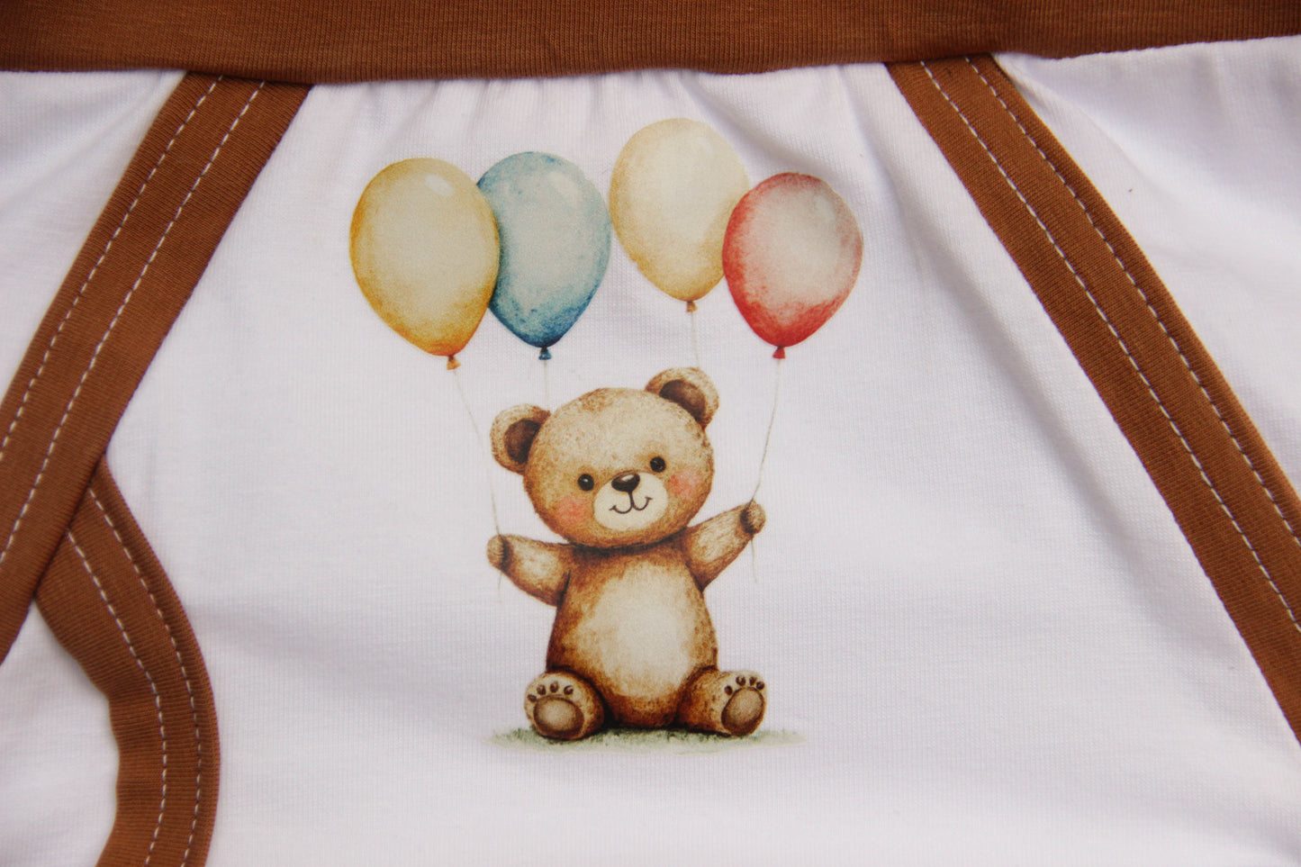 Cozy and playful adult briefs with bear design – waistband close-up.