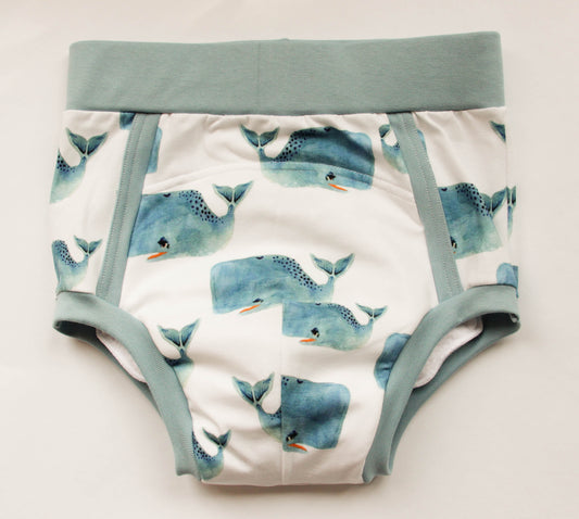 ABDL training pants for adult Whales