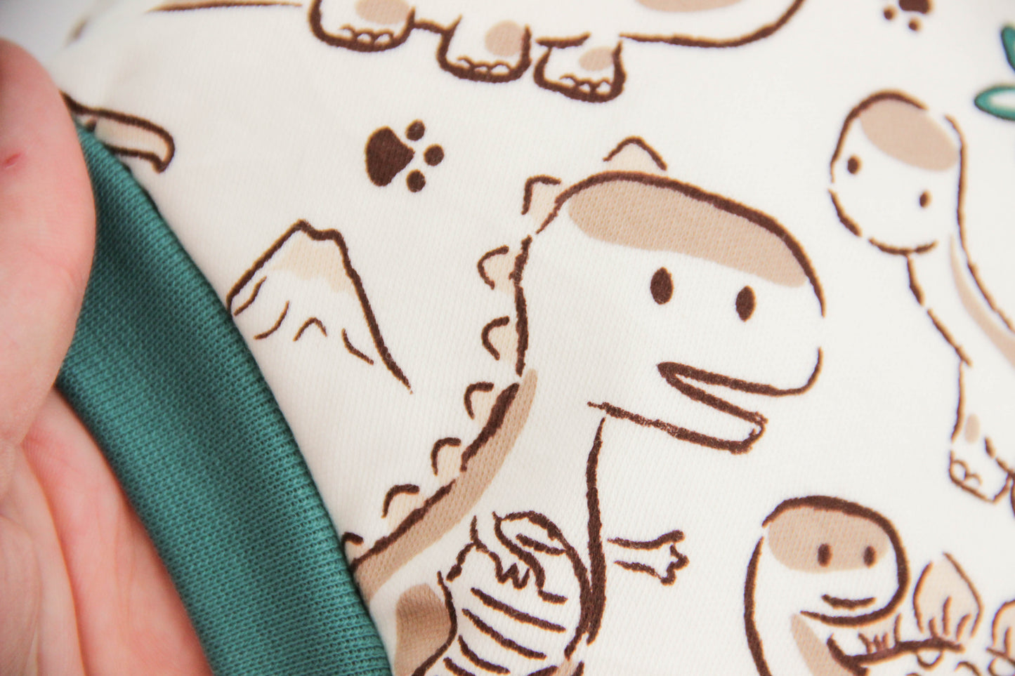 ABDL training pants for adult Dino green edging