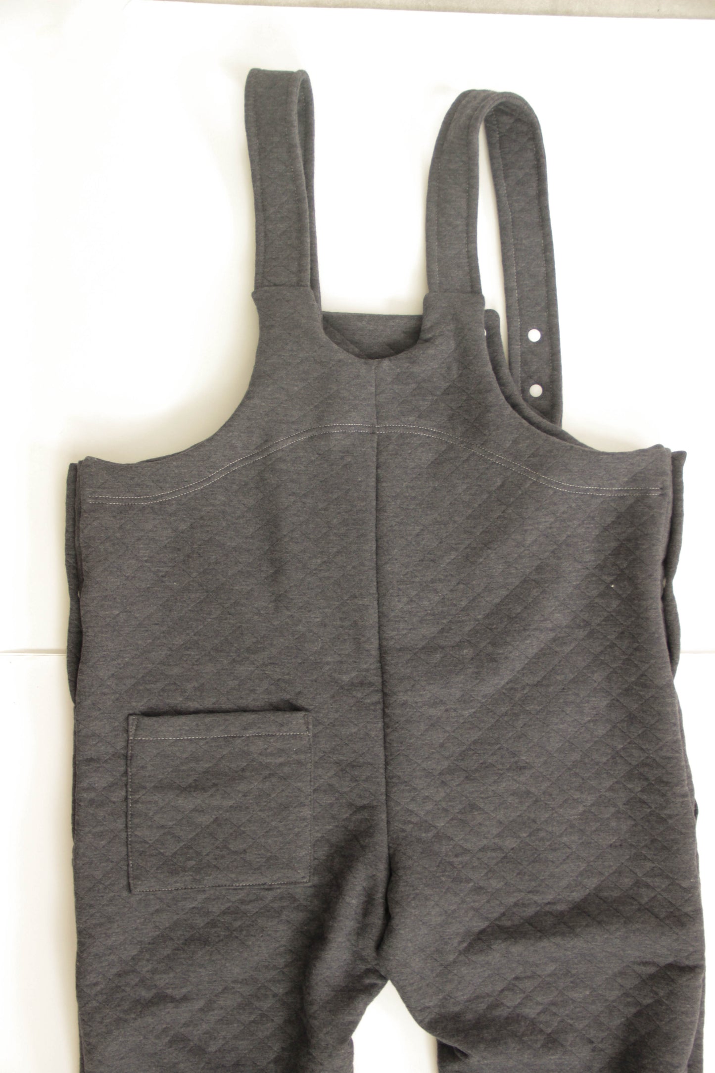 Adult jumpsuit with straps. Walking clothes for littles big boys.