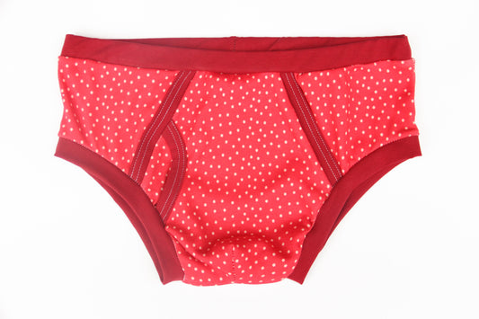 ABDL briefs White polka dots on a red background