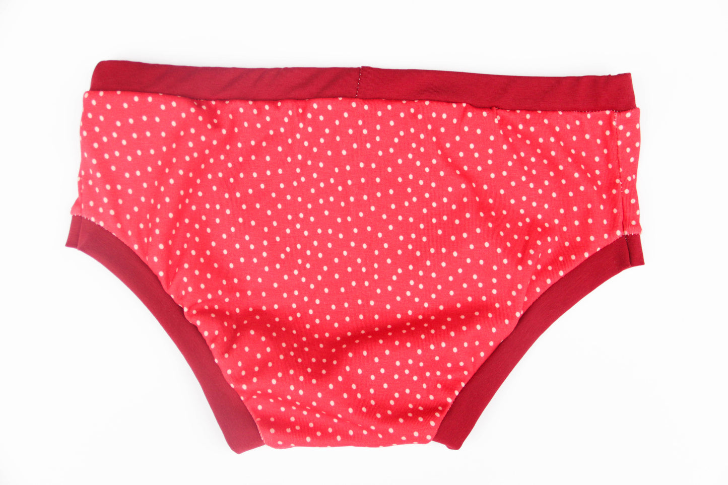 ABDL briefs White polka dots on a red background