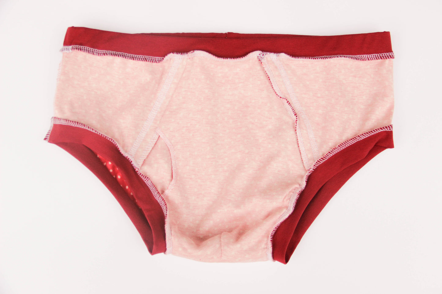 ABDL briefs White polka dots on a red background