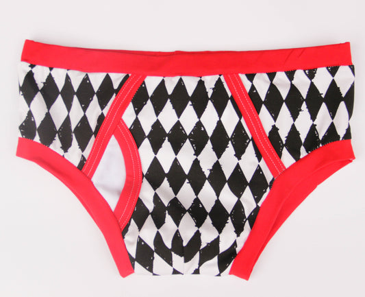 ABDL briefs Harlequin cage