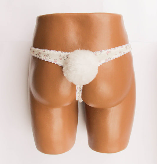Men's thong "Bunny" with tail
