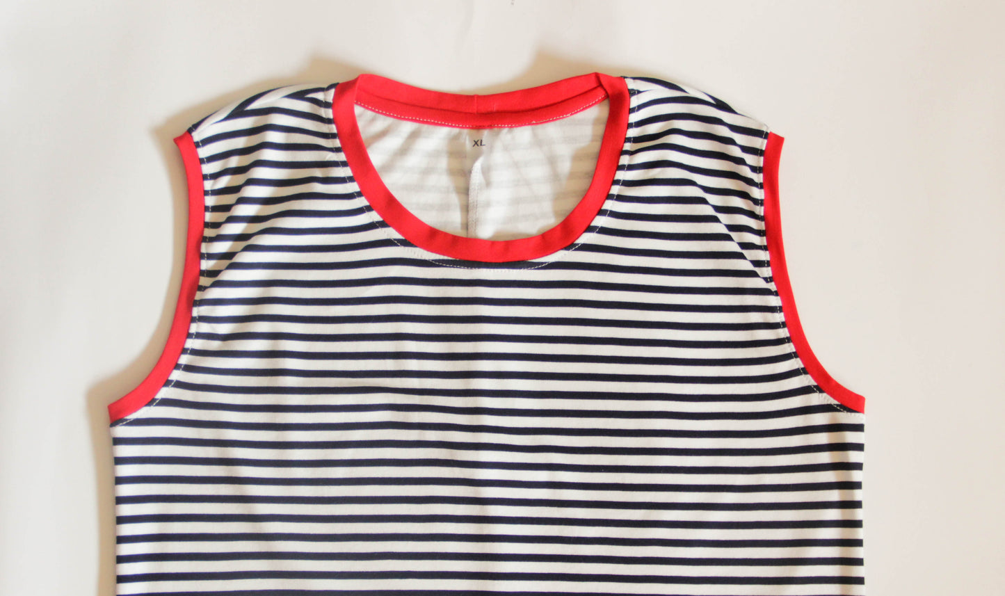 Striped ABDL retro romper