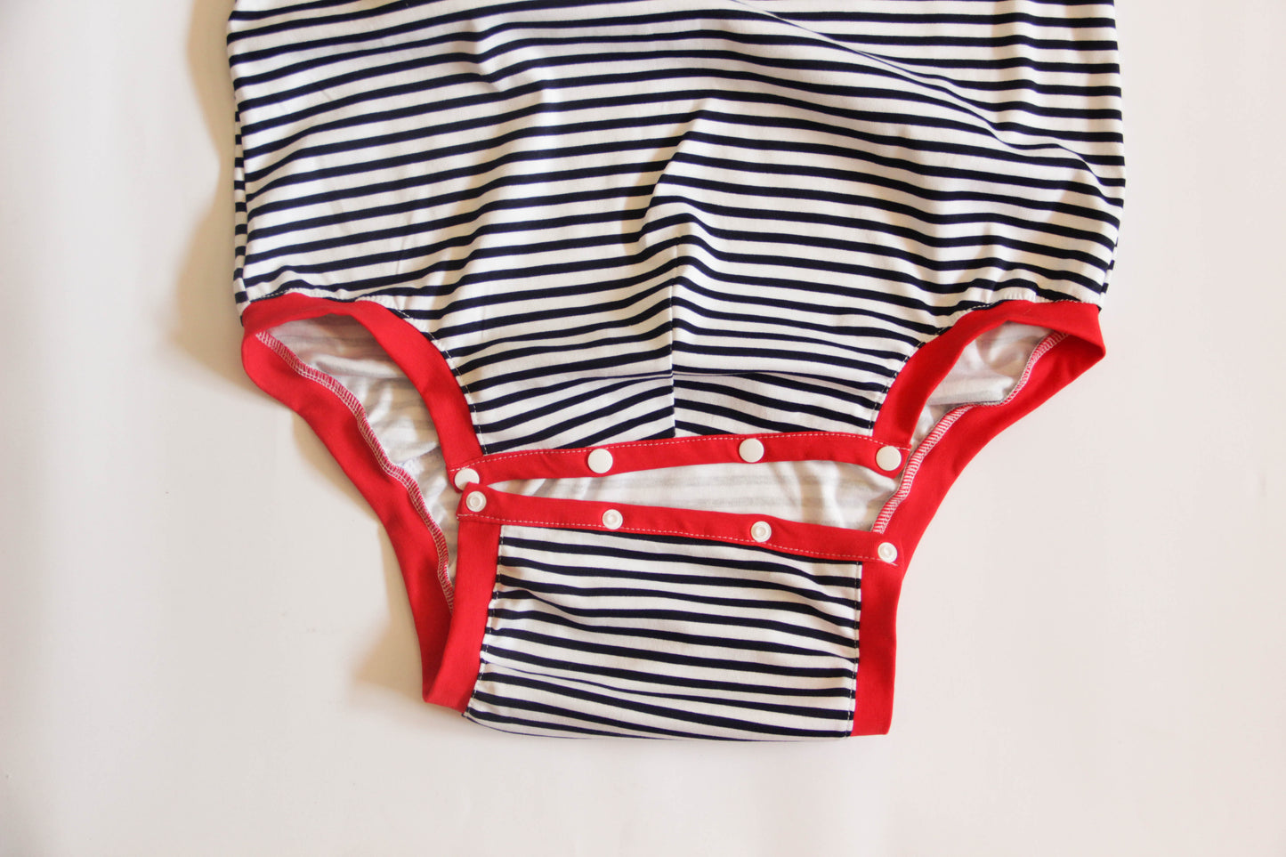 Striped ABDL bodysuit for adult