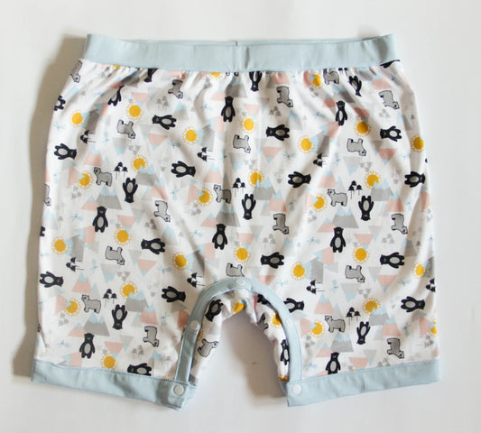 ABDL shorts Blue with access from below