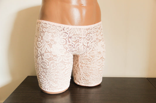 Pink Lace Boxers for Adult Men
