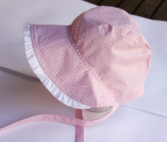 ABDL Adult Bonnet with frill and ties