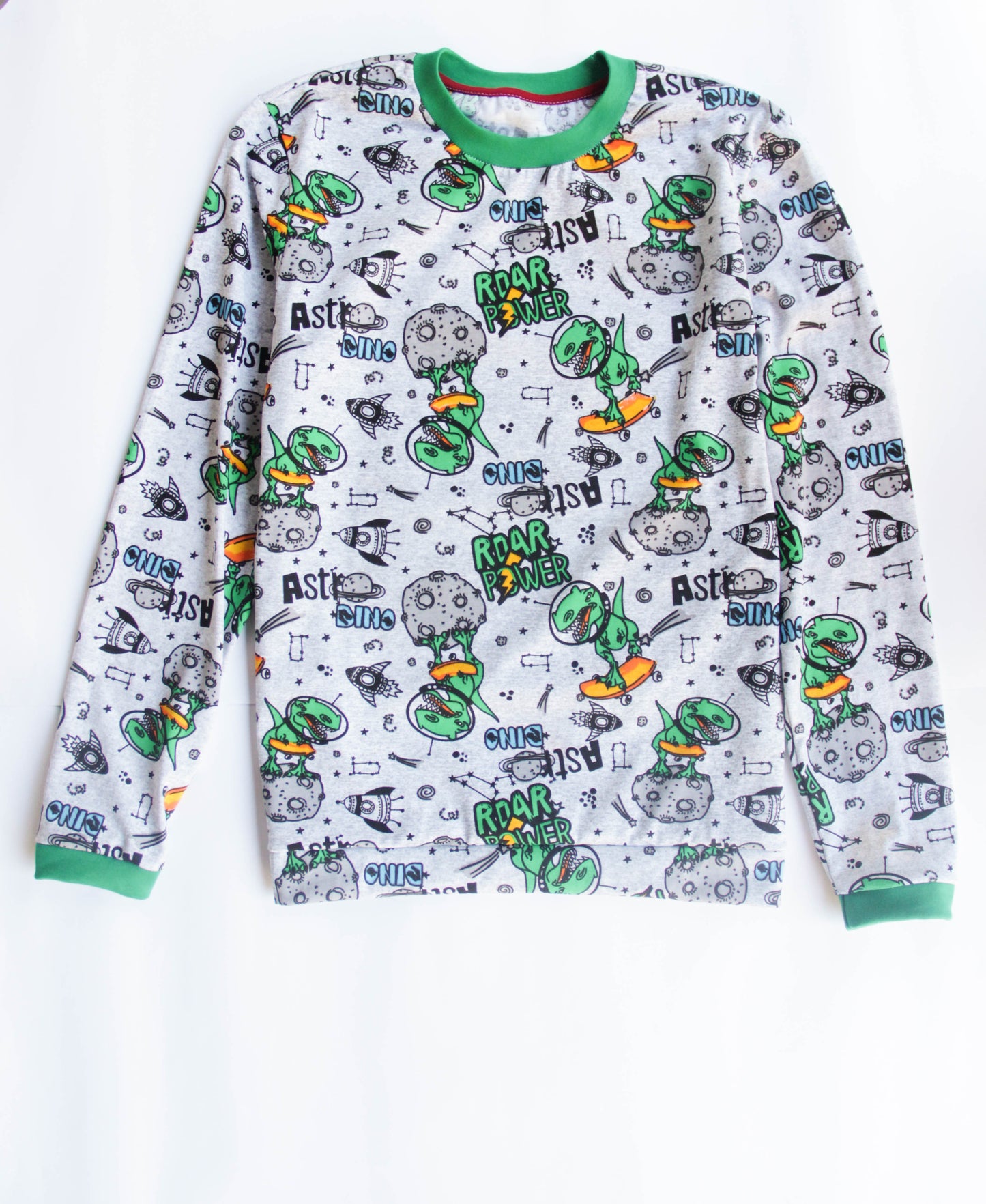 Dino pajama for diaper lovers. Cotton sleepwear for adults baby boy