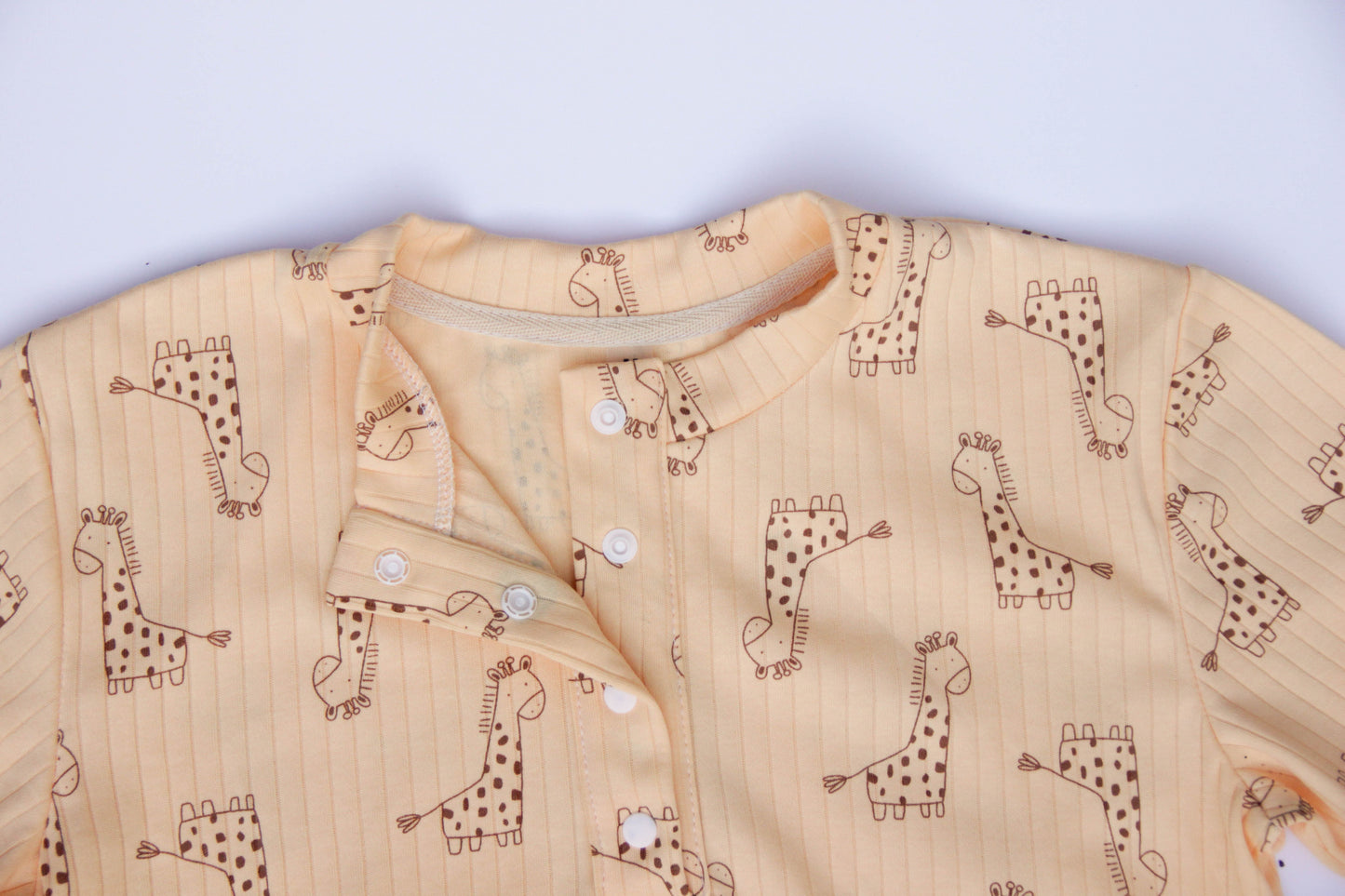 ABDL Adult Baby Bodysuit Giraffe. Cotton Onesie with Shoulder Closure