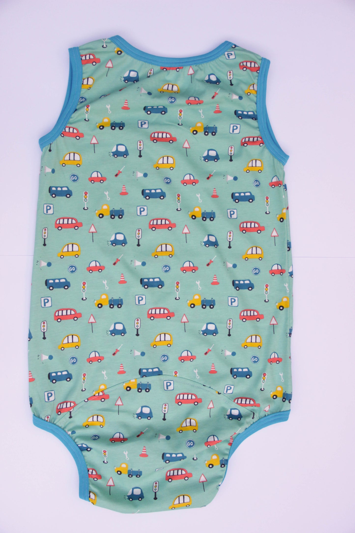 Adult Cotton Onesie Cars Print, ABDL Adult Baby Bodysuit